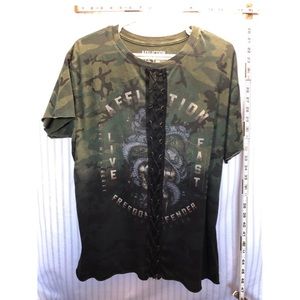 Affliction Large 🖤 ombré camo T-shirt